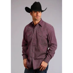 Stetson Men's Ninety One Geo Print Shirt