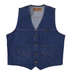 Wrangler Men's Unlined Denim Prewashed Vest