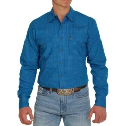 Cinch Men's Modern Fit Geometric Print Snap Shirt