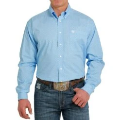 Cinch Men's Zig-Zag Print Button-Down Shirt