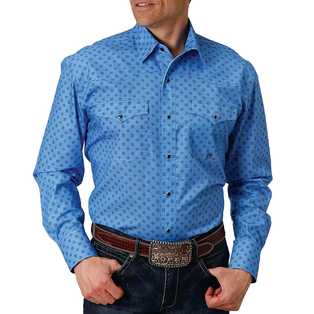 Roper Men's Amarillo Print Snap Shirt