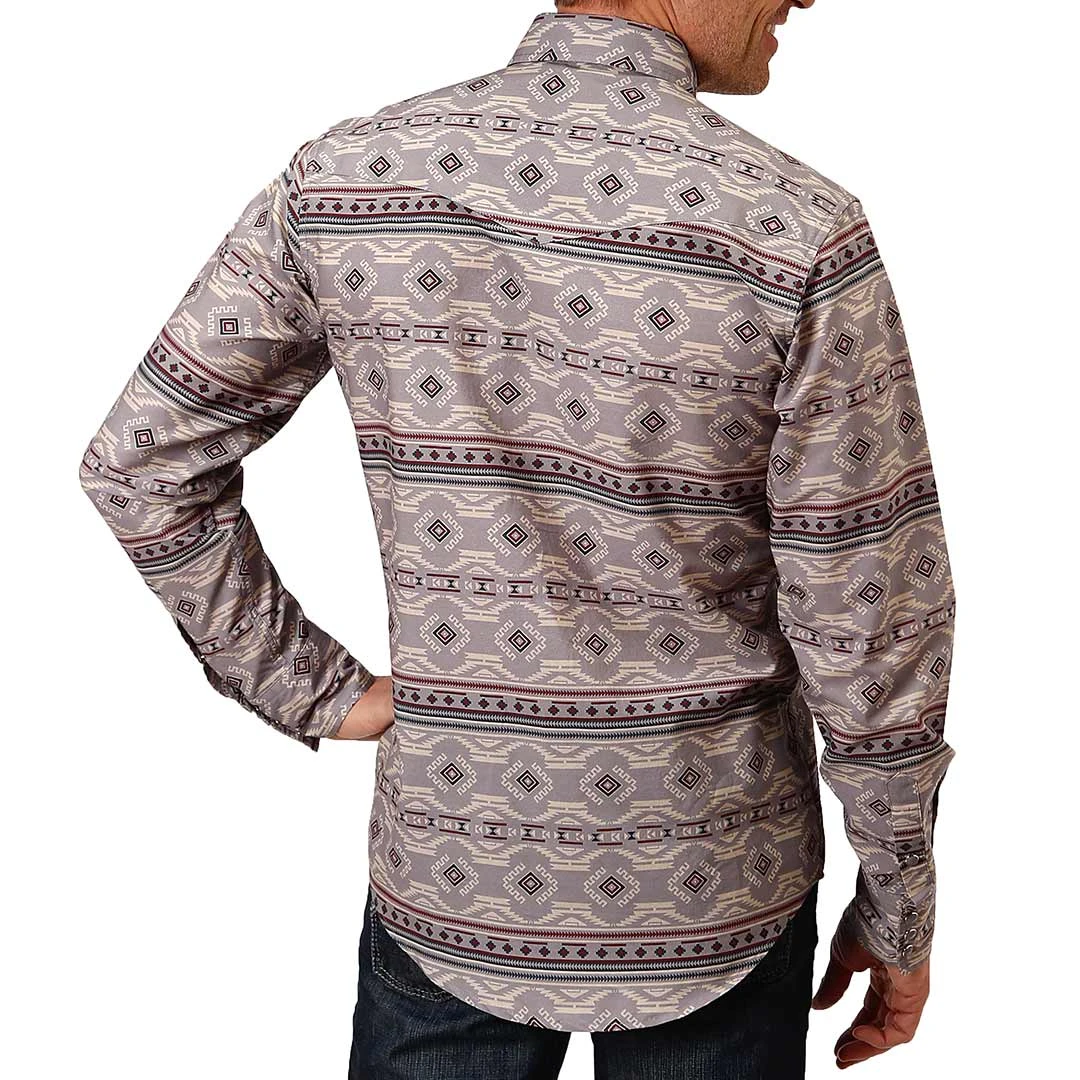 Roper Men's Aztec Print Snap Shirt - Image 2