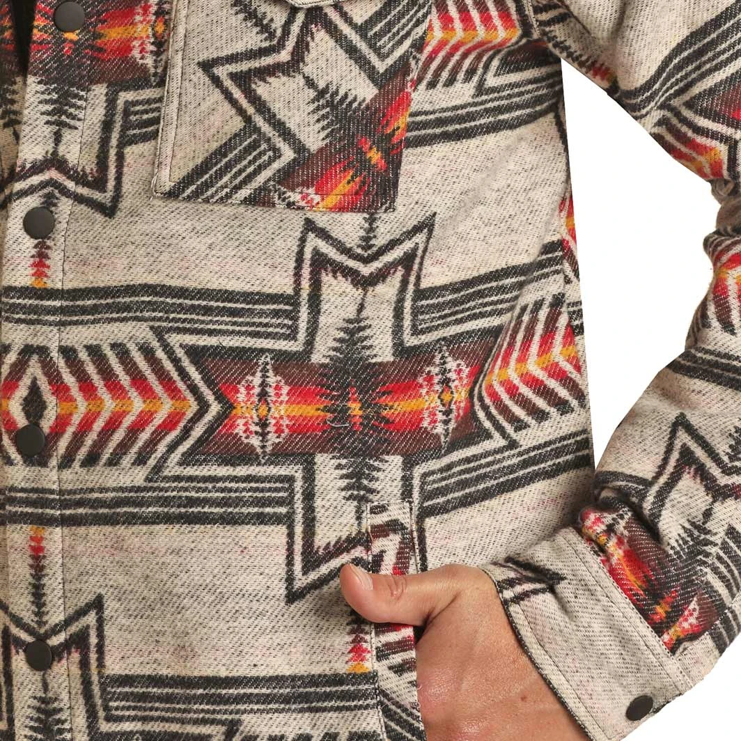 Rock & Roll Cowboy Men's Aztec Shirt Jacket - Image 6