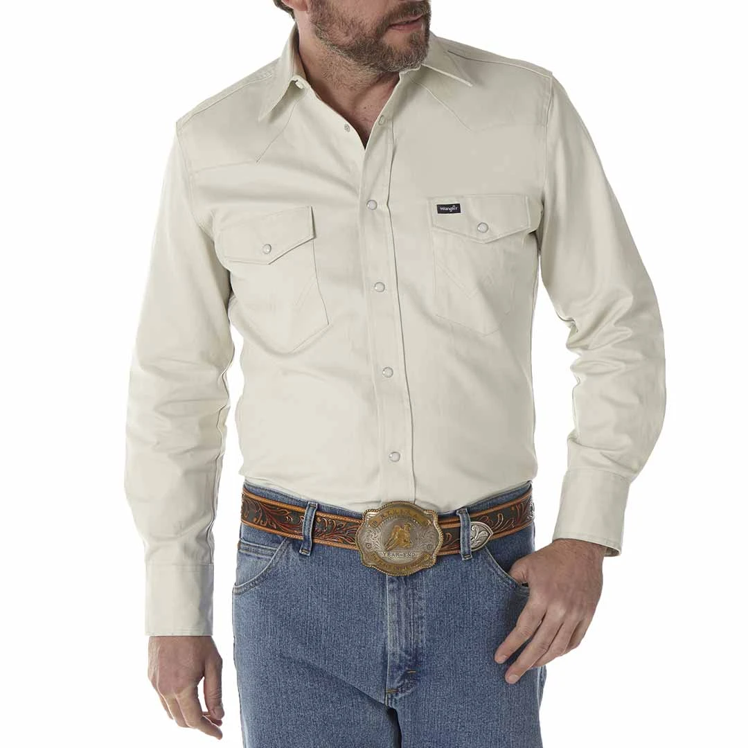 Wrangler Men's Cowboy Cut Firm Finish Snap Work Shirt - Image 4