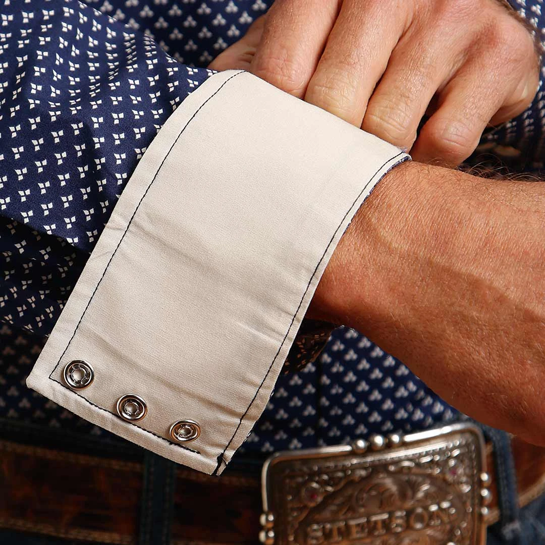 Stetson Men's Mini Geometric Print Snap Shirt - Image 3