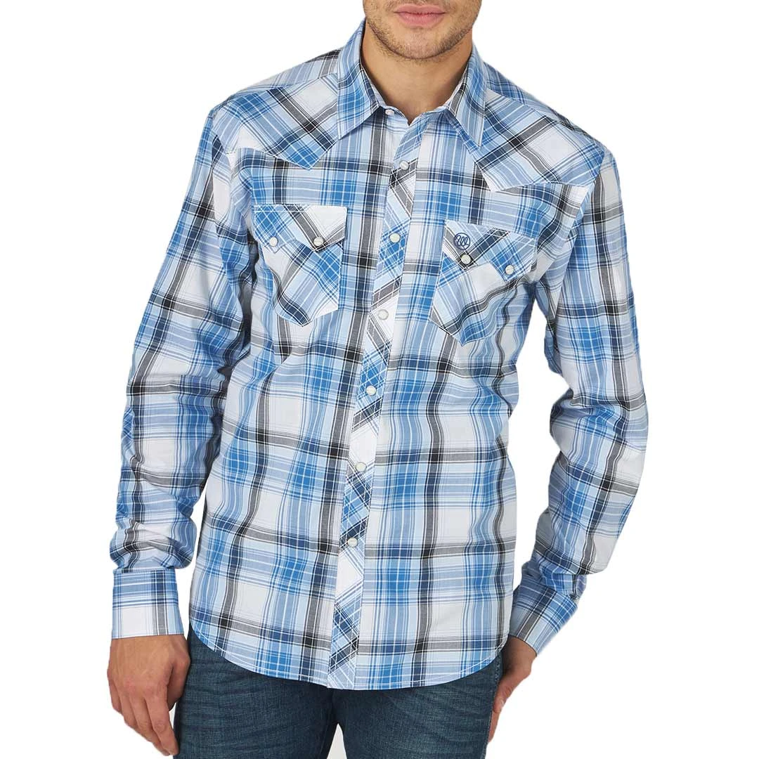 Wrangler Men's Retro Sawtooth Pocket Plaid Snap Shirt - Image 5