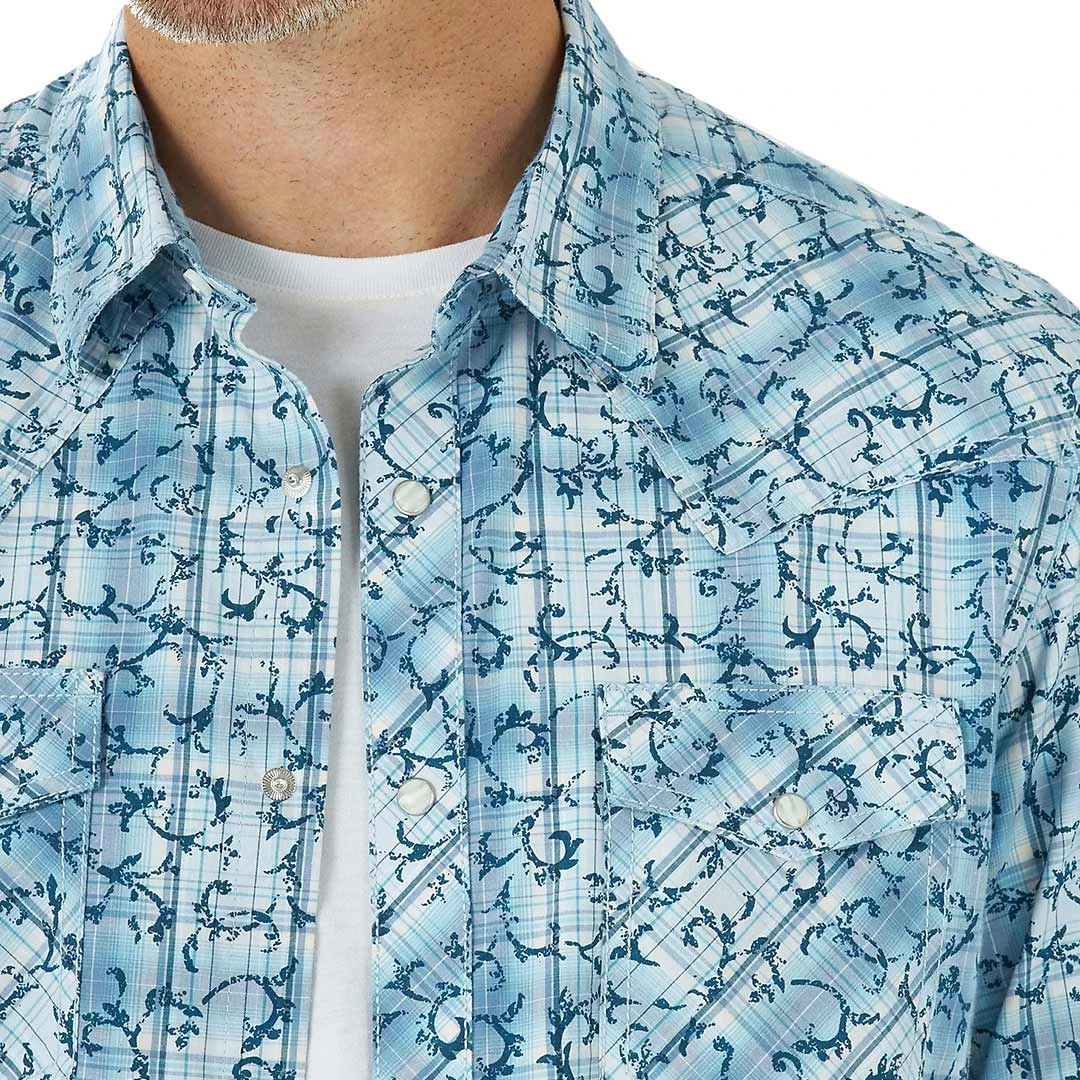 Wrangler Men's Retro Premium Vine Print Snap Shirt - Image 3