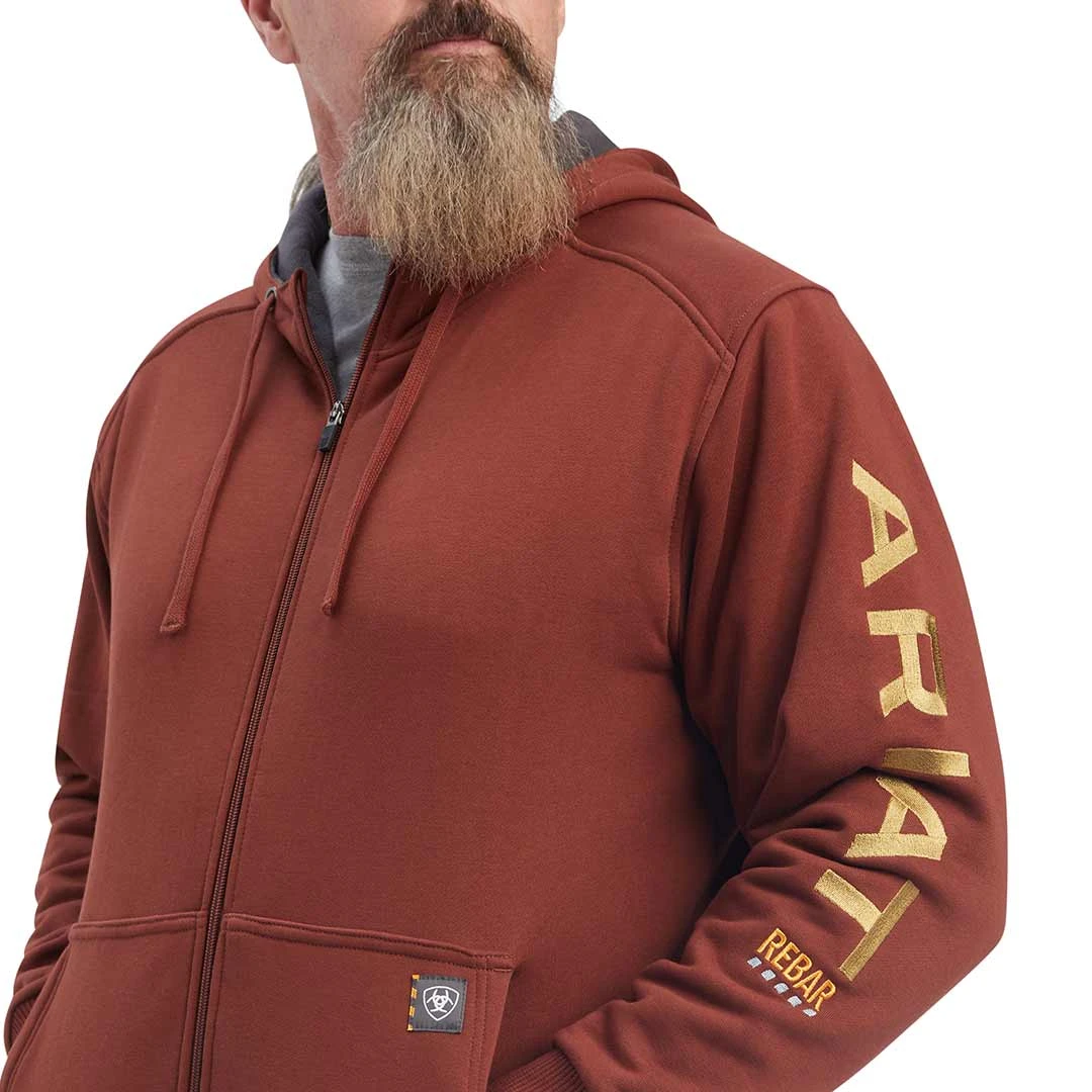 Ariat Men's Rebar All-Weather Full Zip Hoodie - Image 3