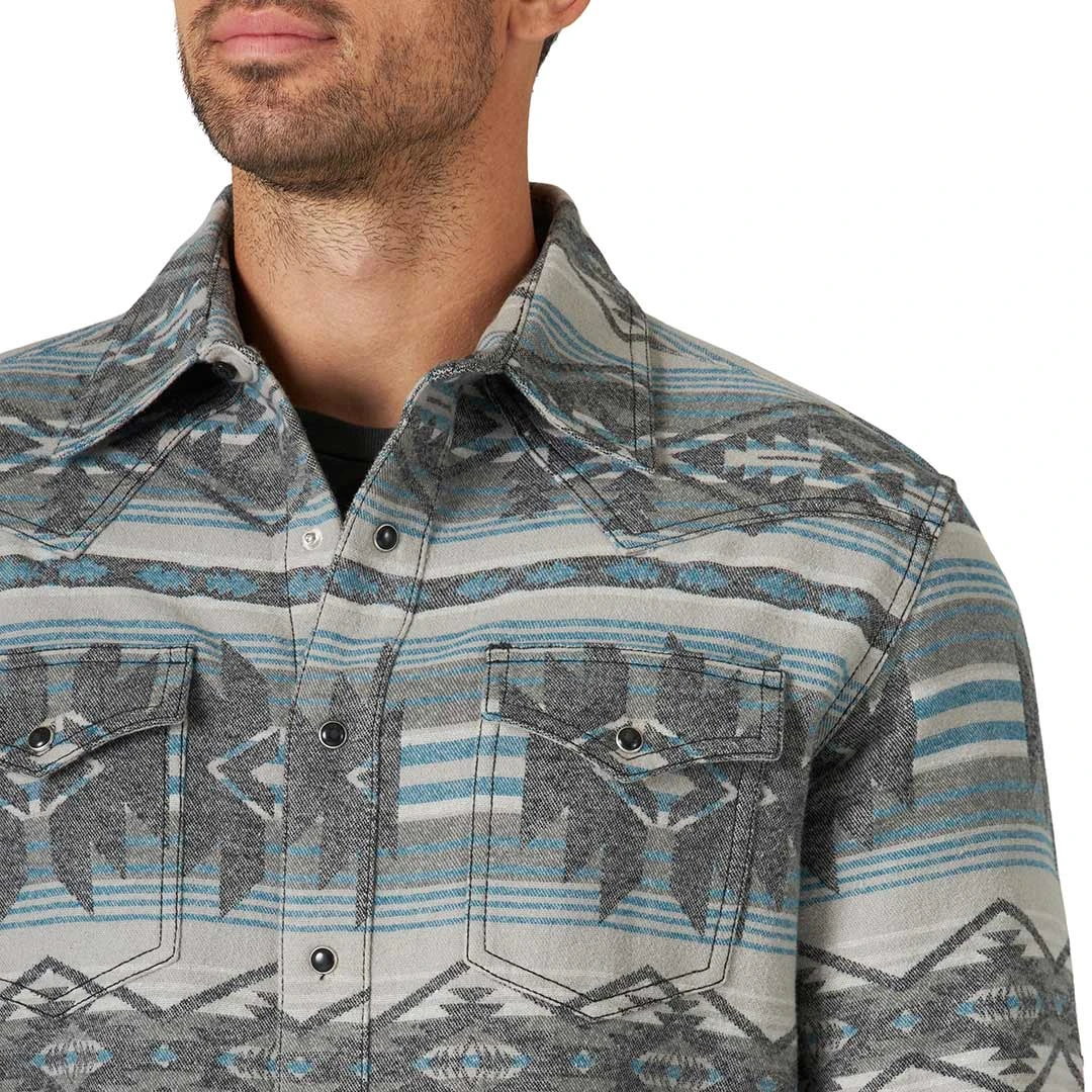 Wrangler Men's Retro Premium Jacquard Snap Shirt - Image 3