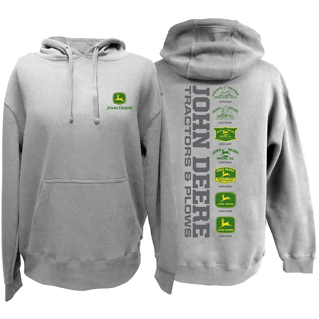 John Deere Men's Tractors & Plows Hoodie - Image 2