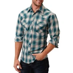 Roper Men's Classic Plaid Snap Shirt