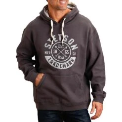 Stetson Men's Trademark Logo Graphic Hoodie