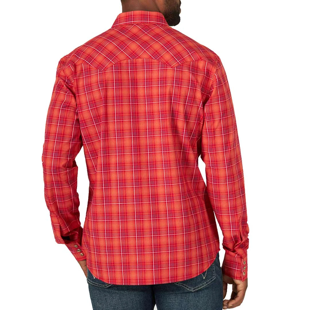 Wrangler Men's Retro Sawtooth Pocket Plaid Snap Shirt - Image 2