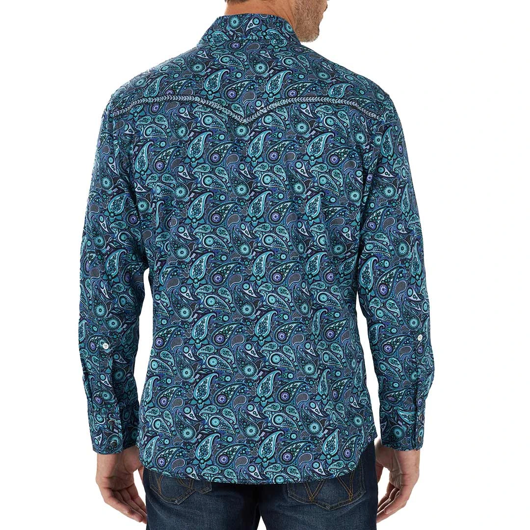 Wrangler Men's Rock 47 Paisley Print Snap Shirt - Image 2